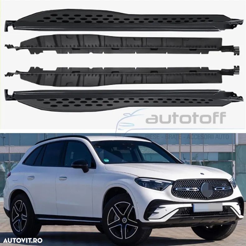 Praguri Mercedes GLC X254 C254 (2023+) - Trepte Din Aluminiu Black Design - 1