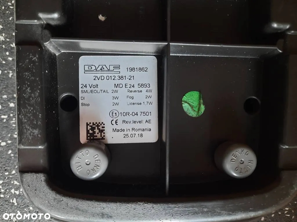# DAF XF XG 106 LAMPA LAMPY TYŁ TYLNA TYLNE LEWA PRAWA LED KOMPLET 1981863 1981862 - 4