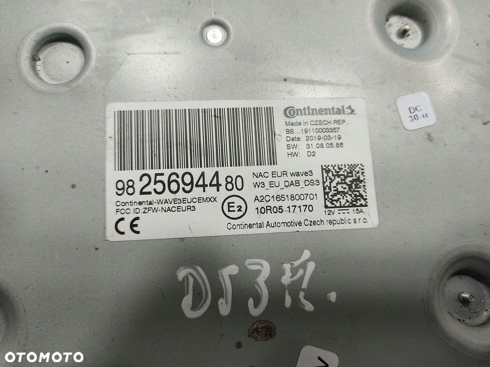 fabryczne radio multimedia citroen ds3 9825694480 2016-2019 lift - 5