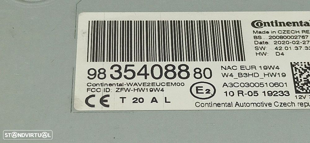 SISTEMA NAVEGAÇÃO GPS PEUGEOT 508 SW ALLURE - 4