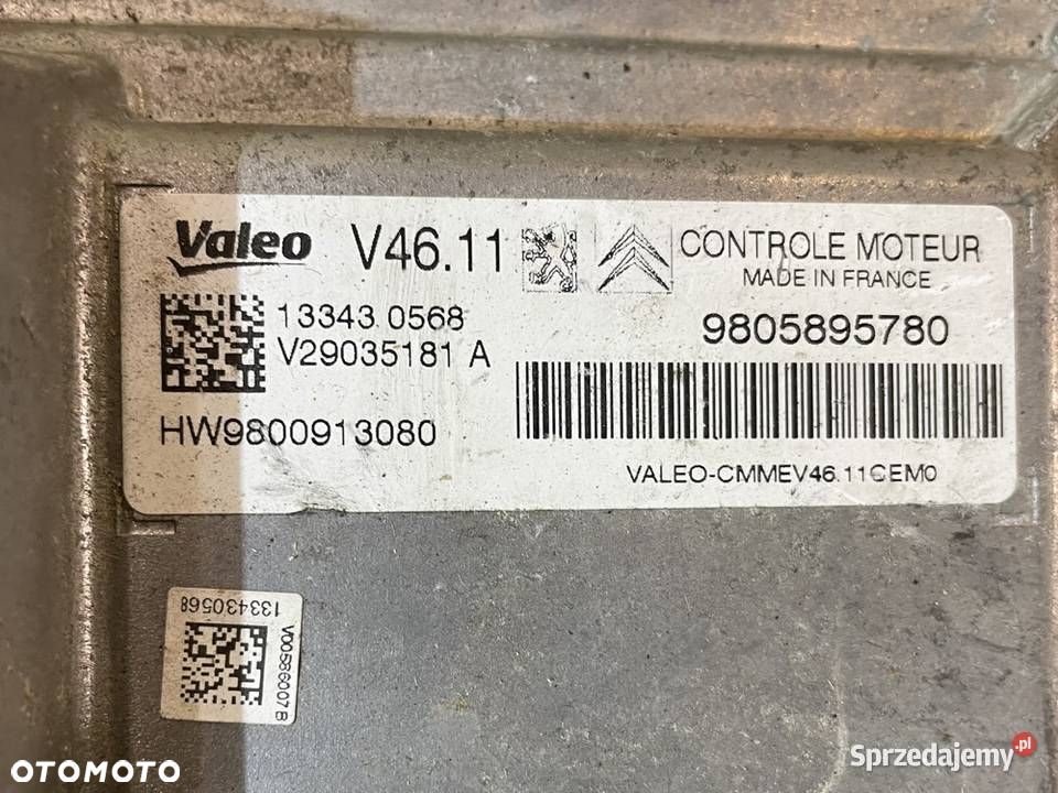 9805895780 komputer sterownik peugeot 308 1.2 vti T9 citroen - 3