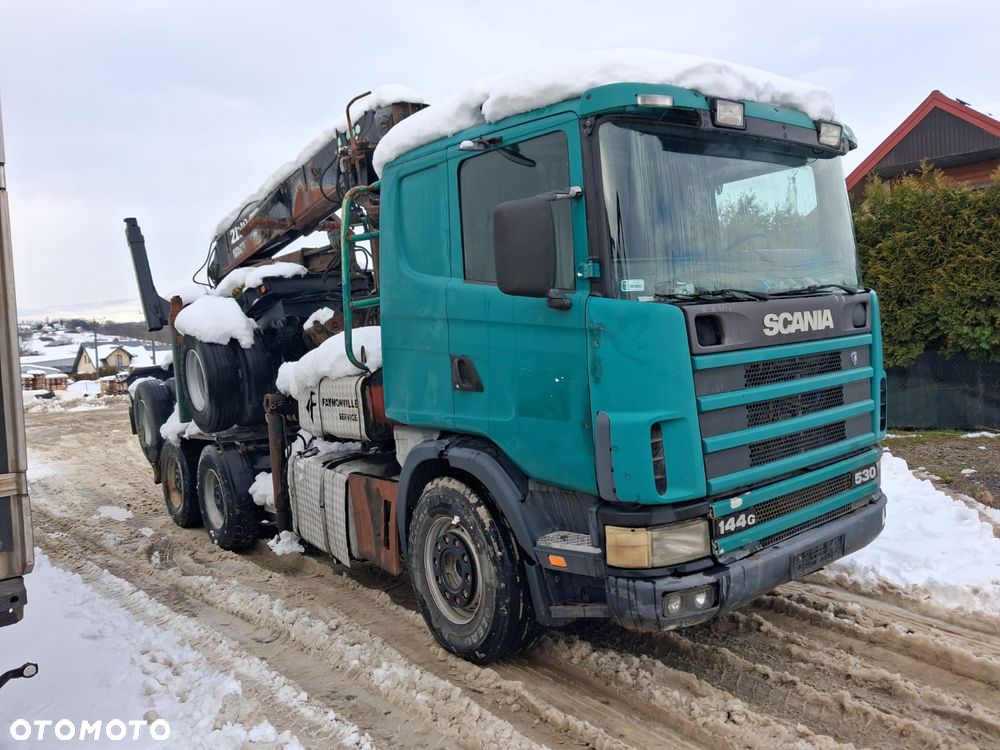 Scania 144G 530 V8 Zestaw do Drewna/Drzewa/Lasu Dłużyca Jonsered HDS Dźwig żuraw Crane Kran Doll Manuel Gearbox Full Steel - 2