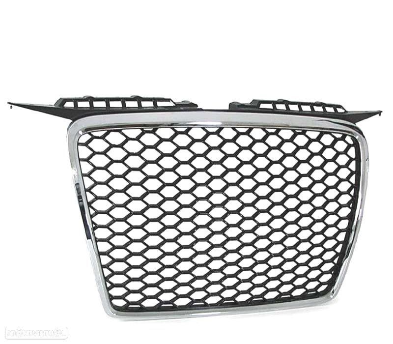 GRELHA FRONTAL COLMEIA AUDI A3 05-08 LOOK RS CROMADO - 3