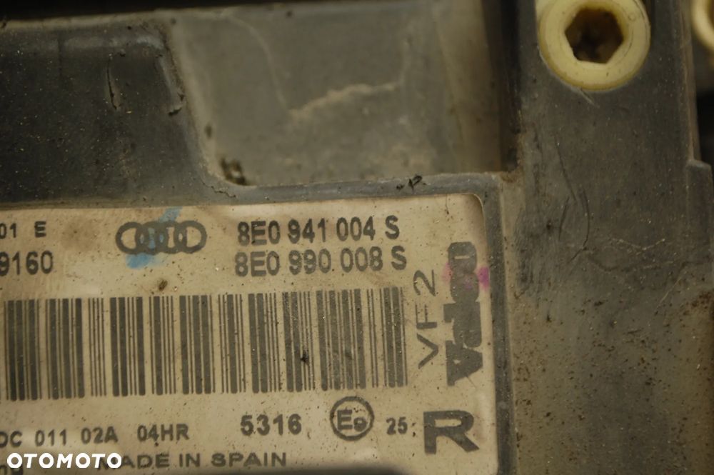 LAMPA PRAWY LEWY PRZÓD PRZEDNIA PRAWA LEWA XENON 8E0941003S 8E0941004C 8E0941004S AUDI A4 B6 VALEO - 12
