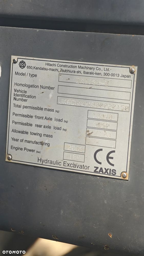 Hitachi ZX 170W-3 - 6