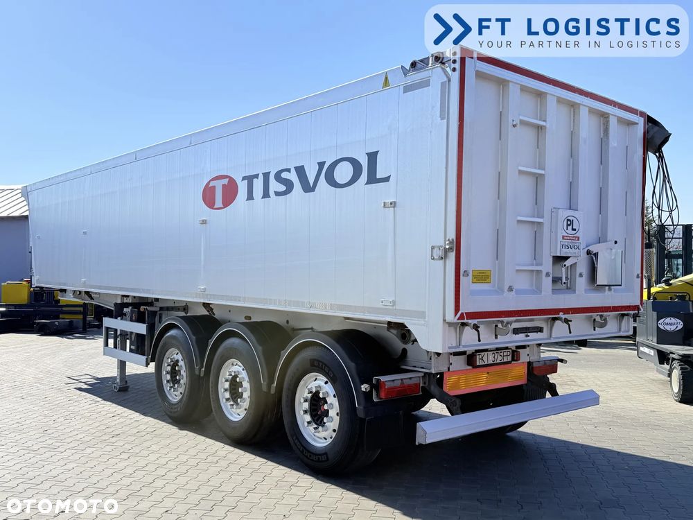 Tisvol TISVOL 2SNA | SAF | KLAPA + SZYBER DO ZSYPU | 43m3 | CAŁA ALUMINIOWA | MASA WŁASNA 5240 KG | PODNOSZONA PIERWSZA OŚ | ALUFELGI - 28