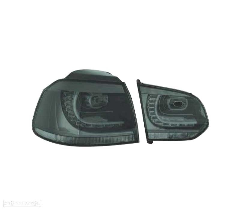 FAROLINS TRASEIROS LED VOLKSWAGEN VW GOLF 6 MK VI 08-12 ESCURECIDOS - 2