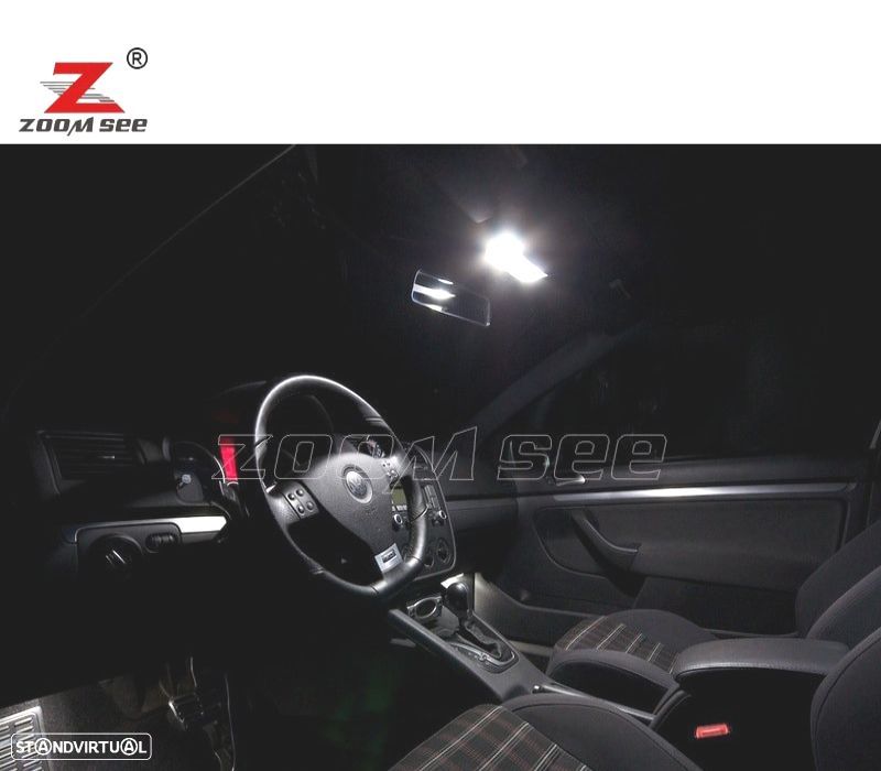 KIT COMPLETO DE 14 LÂMPADAS LED INTERIOR PARA VOLKSWAGEN VW GOLF PLUS 2010-2014 - 2