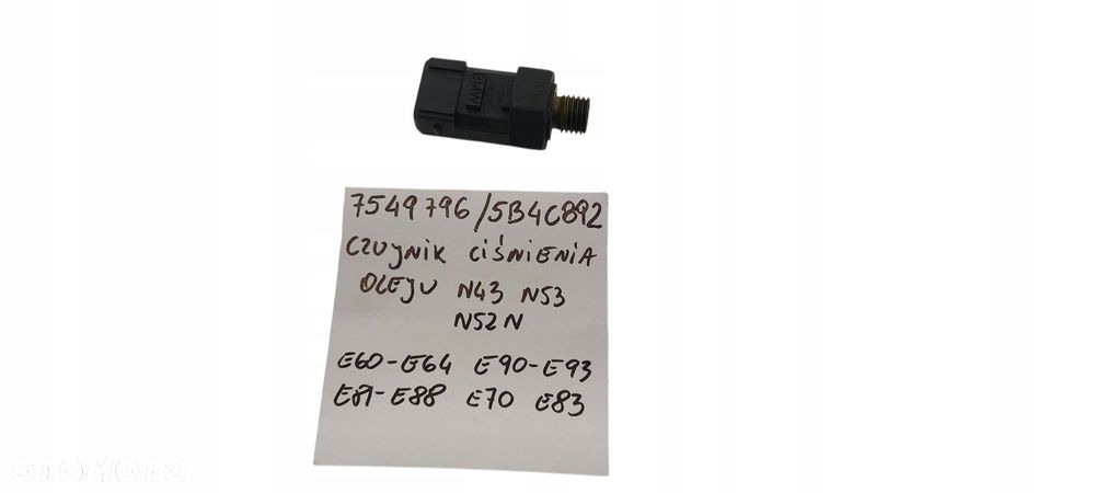 Bmw E90 E60 E81 E88 E83 E84 Czujnik Ciśnienia Oleju N43 N53 N52N 7549796 - 2