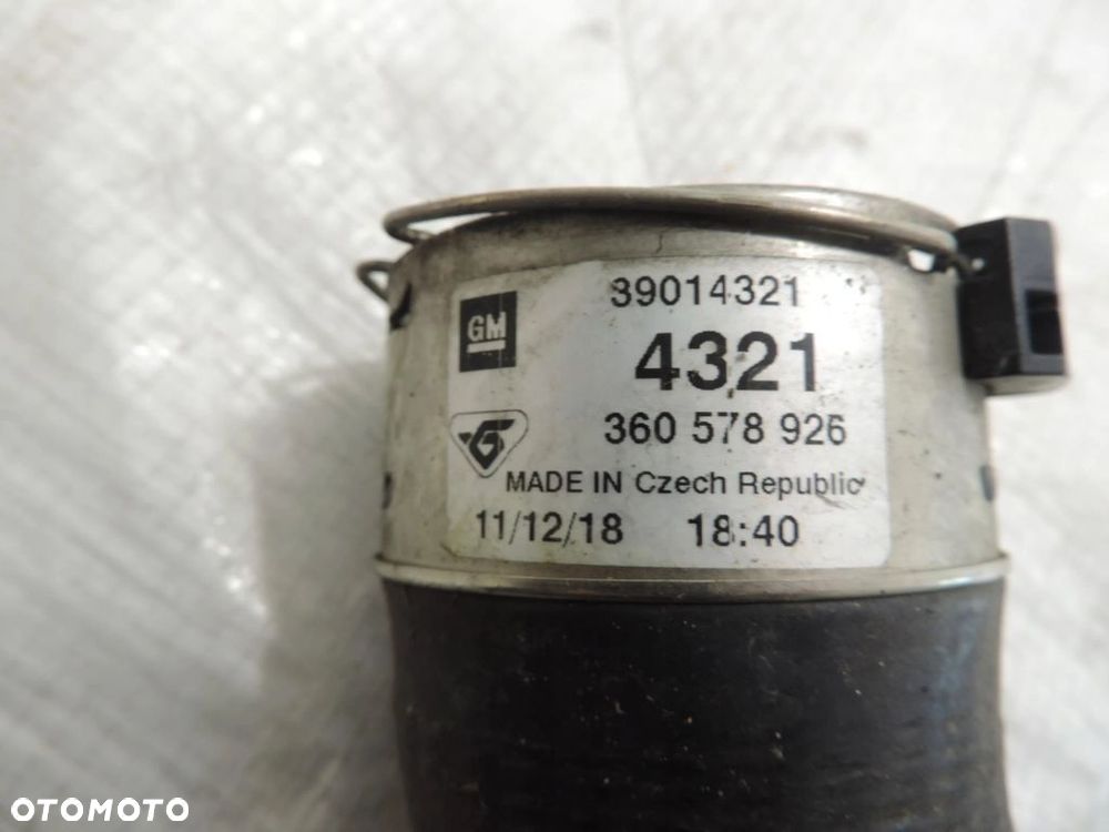 OPEL ASTRA K V 1.6 CDTI RURA PRZEWÓD DOLOT INTERCOOLERA 39014321 - 3