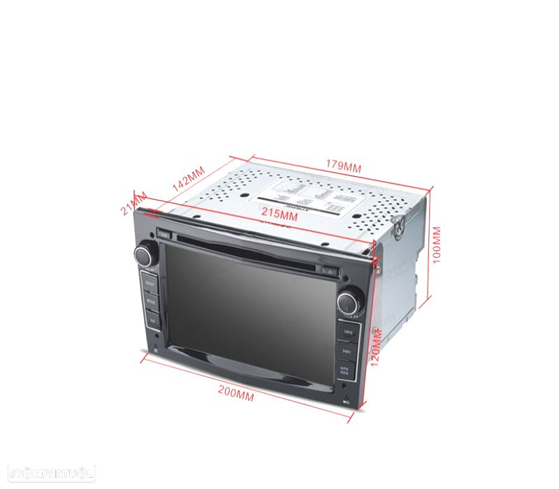 AUTO RADIO 2DIN PARA OPEL USB GPS TACTIL HD 7" PRETO ESCURO - 2