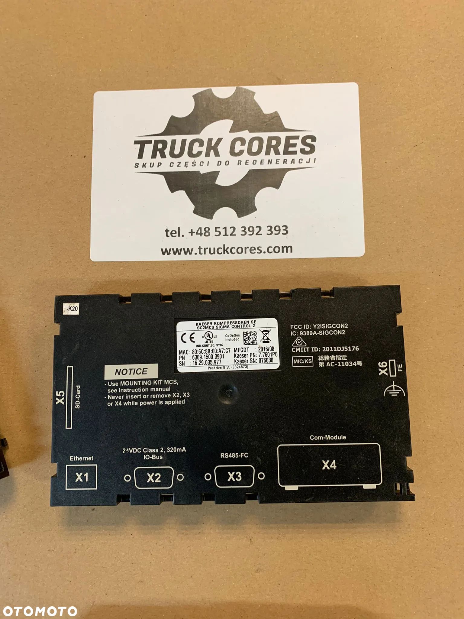 Front obudowy  panelu operatorskiego SC2MCS SIGMA CONTROL 2 KAESER 6309.1500.3901 - 1