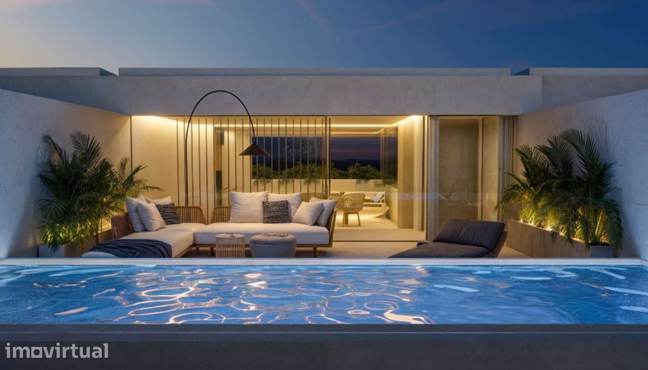 Moderna Moradia em banda com piscina no rooftop em Vilamoura, Algarve - Grande imagem: 4/25