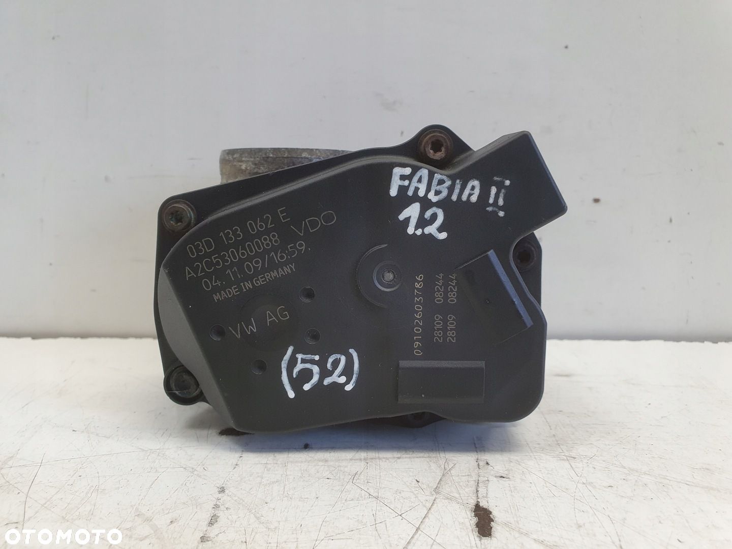 Seat Ibiza III VW Polo IV Skoda Fabia I 1.2 6V PRZEPUSTNICA 03D133062E - 1