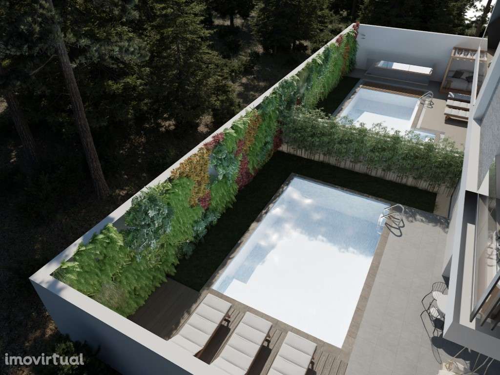 Moradia Geminada no Sitio da Nazaré com piscina e vista mar - Grande imagem: 3/6