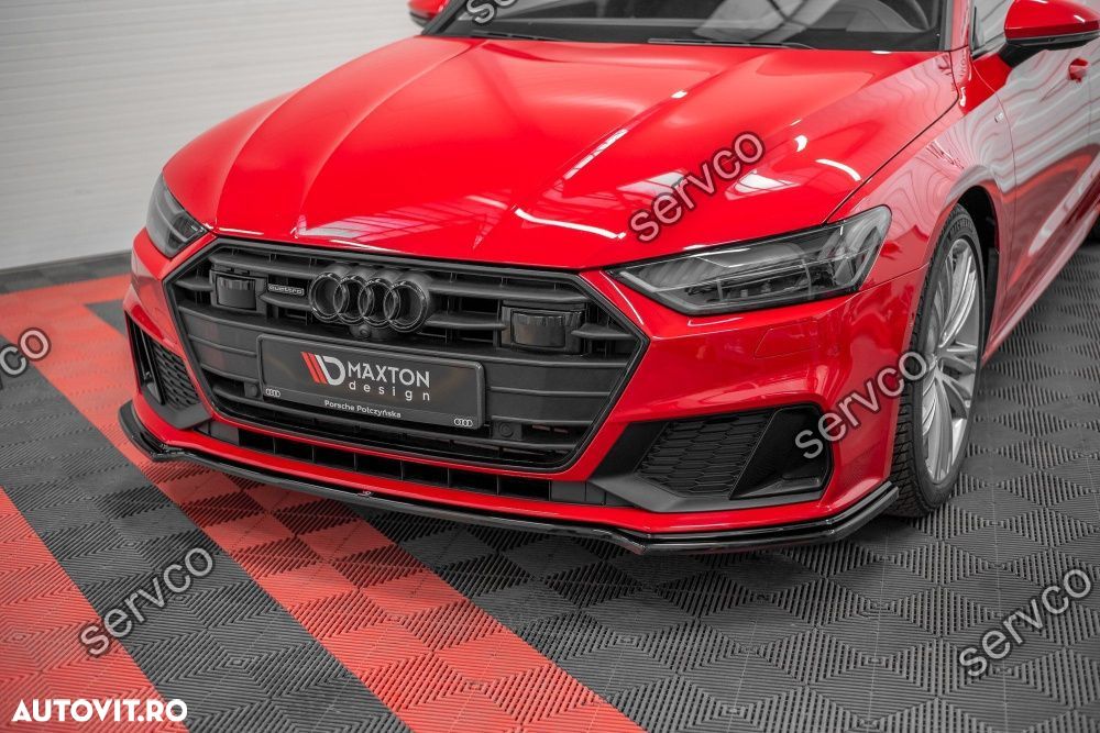 Prelungire splitter bara fata Audi A7 C8 S-line 2017- v1 Maxton Design - 3