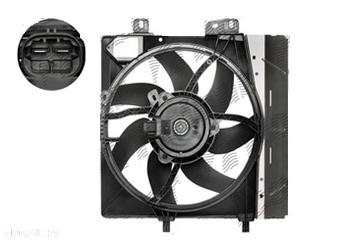 GMV radiator electroventilator Citroen C2 VTR, C2 VTS, 2003-2009, motor 1.6, benzina, fara AC, 260 W; 345 mm; 2 pini - 1