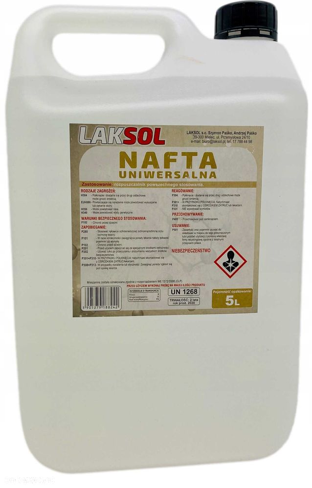 NAFTA uniwersalna do piecyków,oświetleniowa lamp 5L  wysyłka darmowa - 1