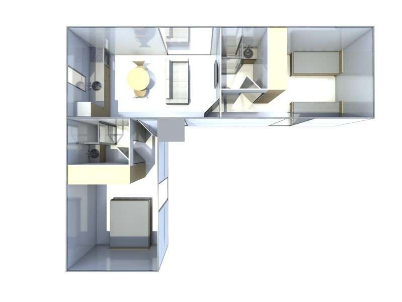 Casa pré fabricada 40 m2, 2 quartos e cozinha - Grande imagem: 4/4