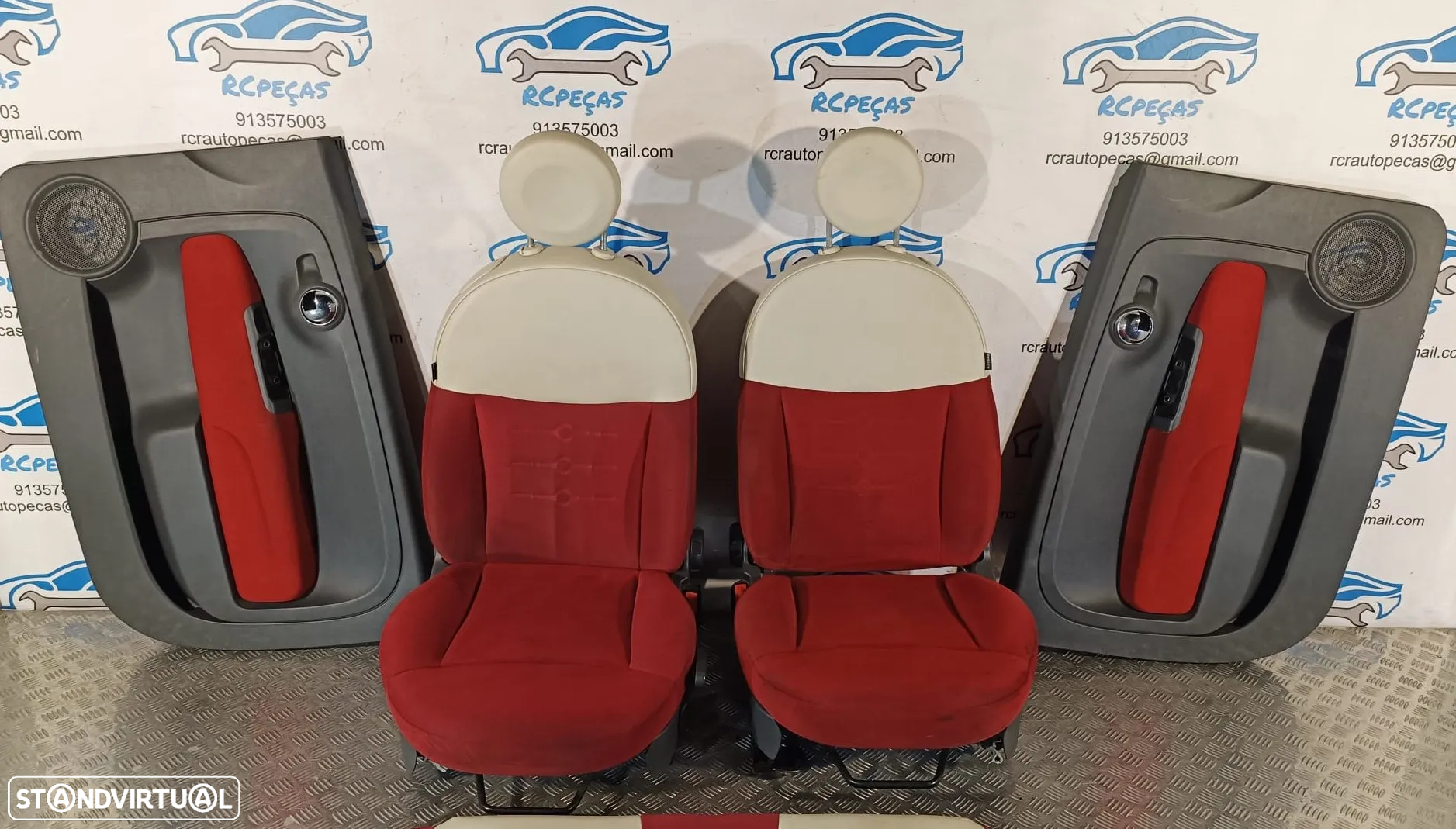 BANCO BANCOS FIAT 500 312 TECIDO AIRBAG QUARTELAS - 12