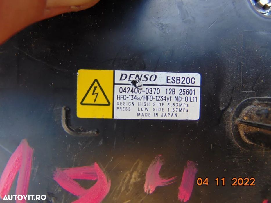 Compresor clima Toyota 1.8 hibrid prius chr corolla auris c-hr - 3