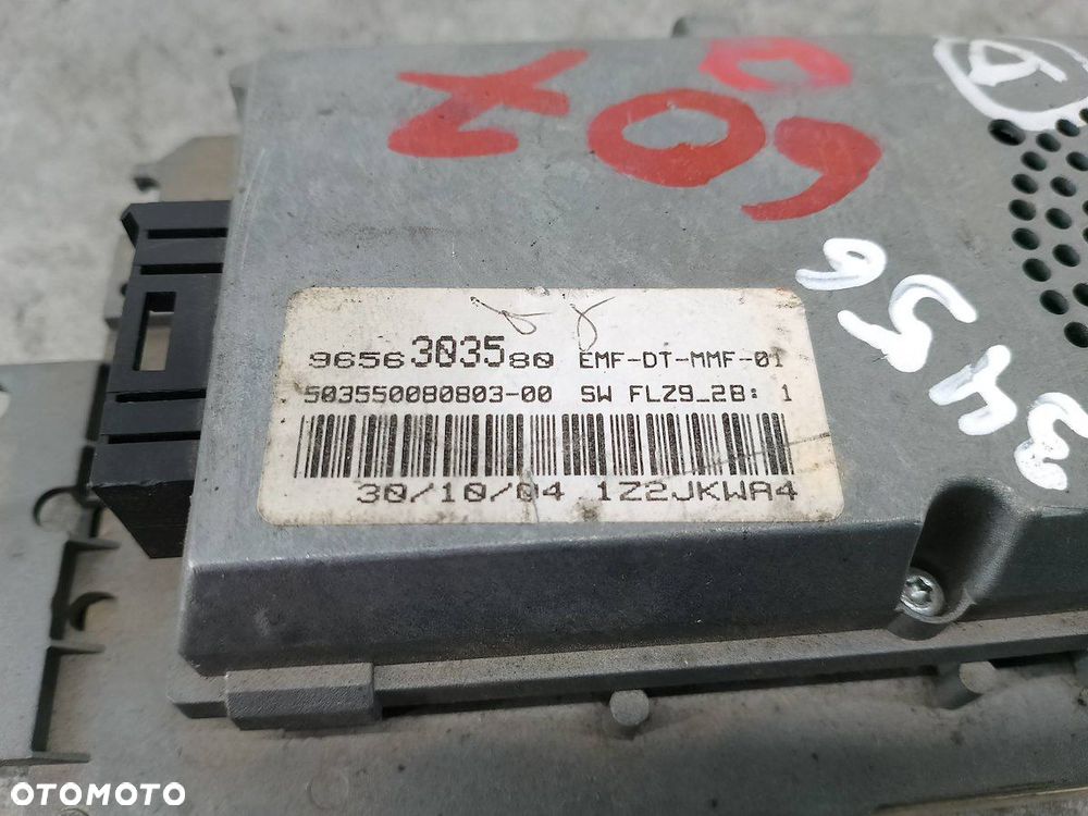 WYŚWIETLACZ RADIA PEUGEOT 607 9656303580 - 4