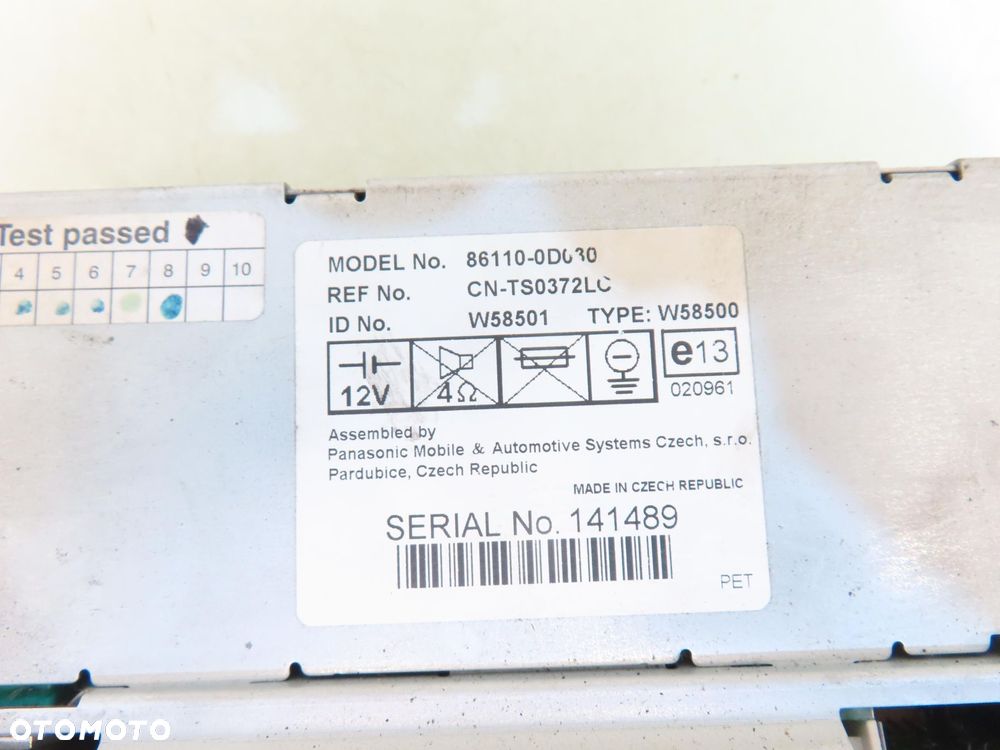 WYŚWIETLACZ TOYOTA YARIS I 861100D030 - 4