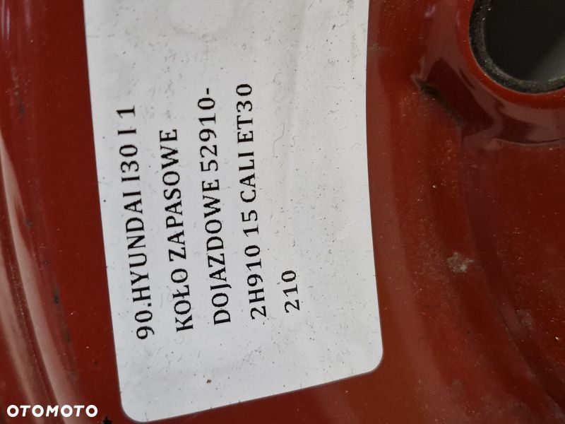 HYUNDAI I30 I 1 KOŁO ZAPASOWE DOJAZDOWE 52910-2H910 125/80 15 CALI ET30 - 6