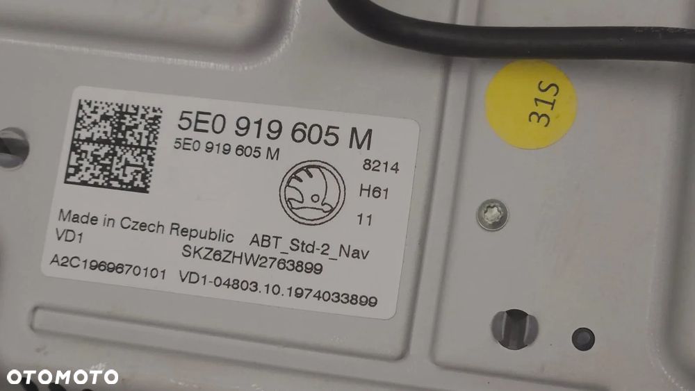 CZYTNIK NAWIGACJI WYŚWIETLACZ SKODA OCTAVIA III SUPERB III 5Q0035874B - 10