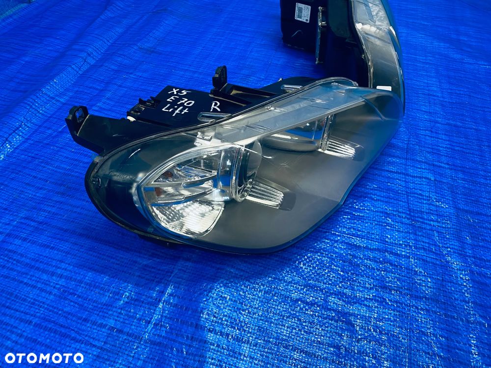 REFLEKTOR LAMPA LEWA PRAWA LEWY PRAWY PRZÓD PRZEDNIA XENON KSENON BI-XENON NIESKRĘTNY LCI BMW X5 E70 LIFT 11R ; 7240787 7240788 63117240787 63117240788 ORYGINAŁ EUROPA - 8