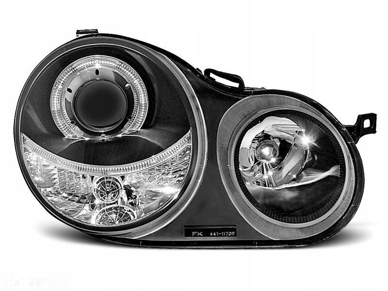 Lampy Reflektory Vw Polo 9N 2001-05 Ringi Black Rhd/Lhd - 1