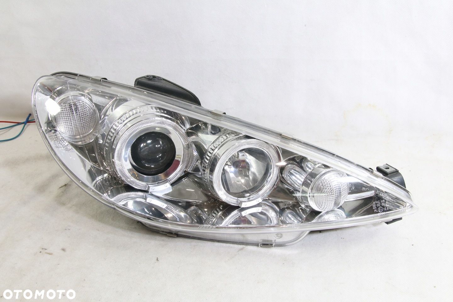 Reflektor Lampa Tuning Junyan Ringi Led angel Eyes Peugeot 206 1998-2009 h4 - 1