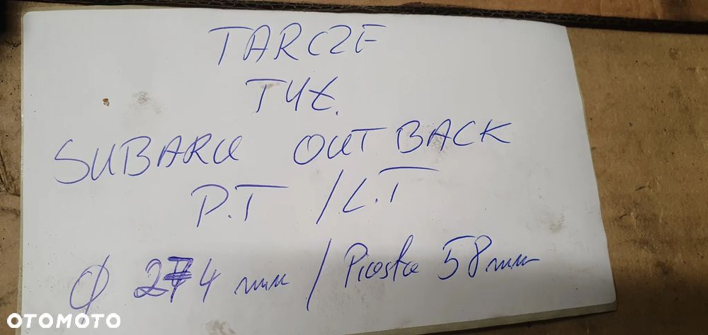 Tarcze hamulcowe klocki tył tylne Subaru Legacy IV Lift Outback 2.0 D - 11