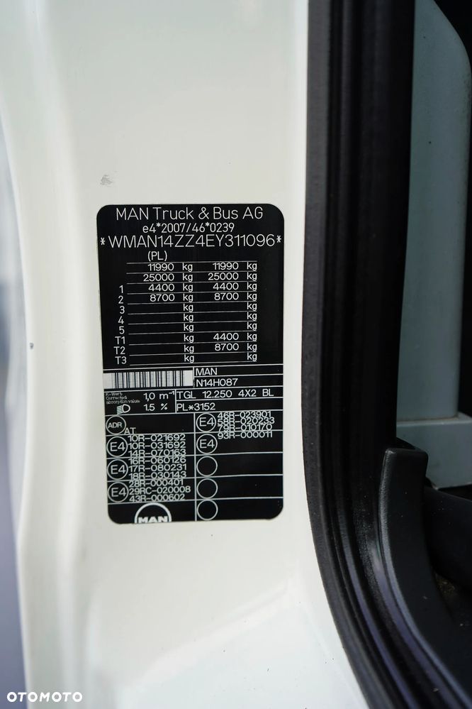 MAN TGL / 12.250 / E 5 / ZESTAW PRZEJAZDOWY 120 M3 / ŁADOWNOŚĆ 12 715 KG, - 11