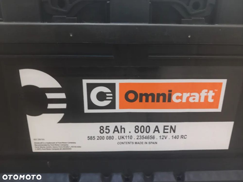 Akumulator Omnicraft 85Ah 800 A EN do Forda 2354656 - 2