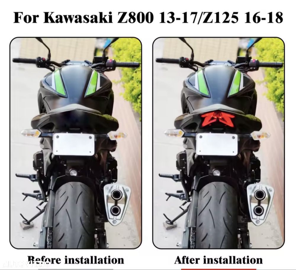 Stop Lampa Spate Led Stop Frana Semnalizare Semnal Kawasaki ZX6R Z800 2013-2016 Z125 2013-22 - 3
