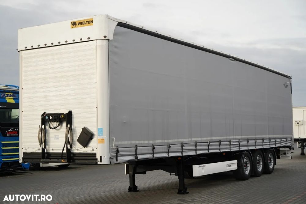 Wielton REMORCĂ CU CORTINĂ WIELTON STANDARD / ACOPERIȘ LVT / SISTEM BDE - STALPINI CULISANȚI / AXĂ RIDICABILĂ / PUȚIN FOLOSITĂ - 3