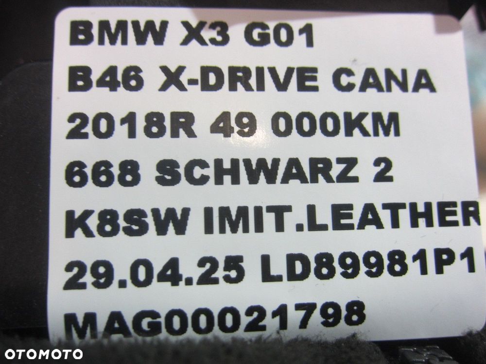 BMW X3 G01 X4 G02 KRATKA NAWIEWU NAWIEW STRONA PASAŻERA 64229384395 9384395 - 10