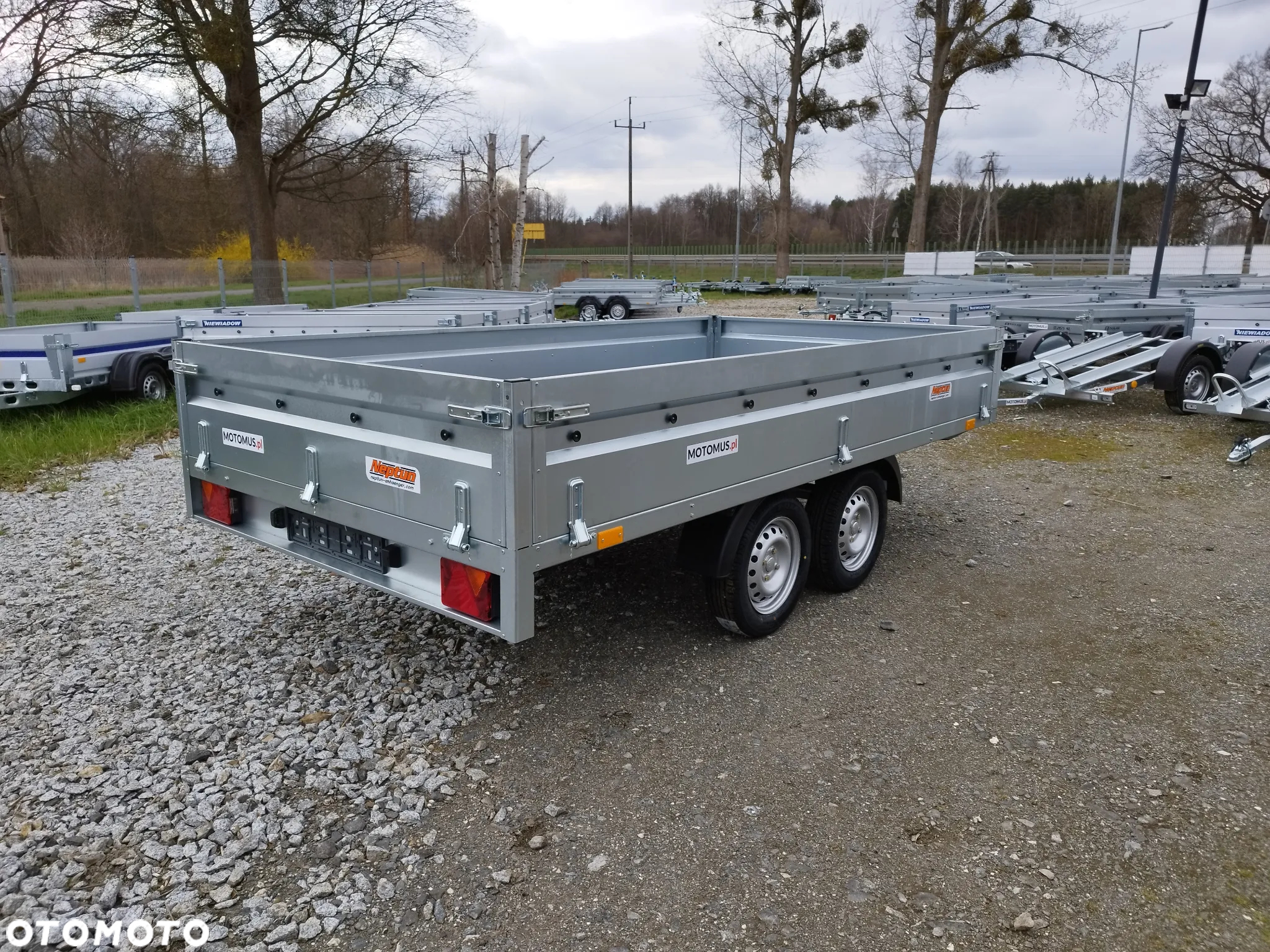 Neptun Przyczepa Neptun N7-320 2 KPS 320x168x40 2 osie koła pod spodem mocna rama platforma - 4