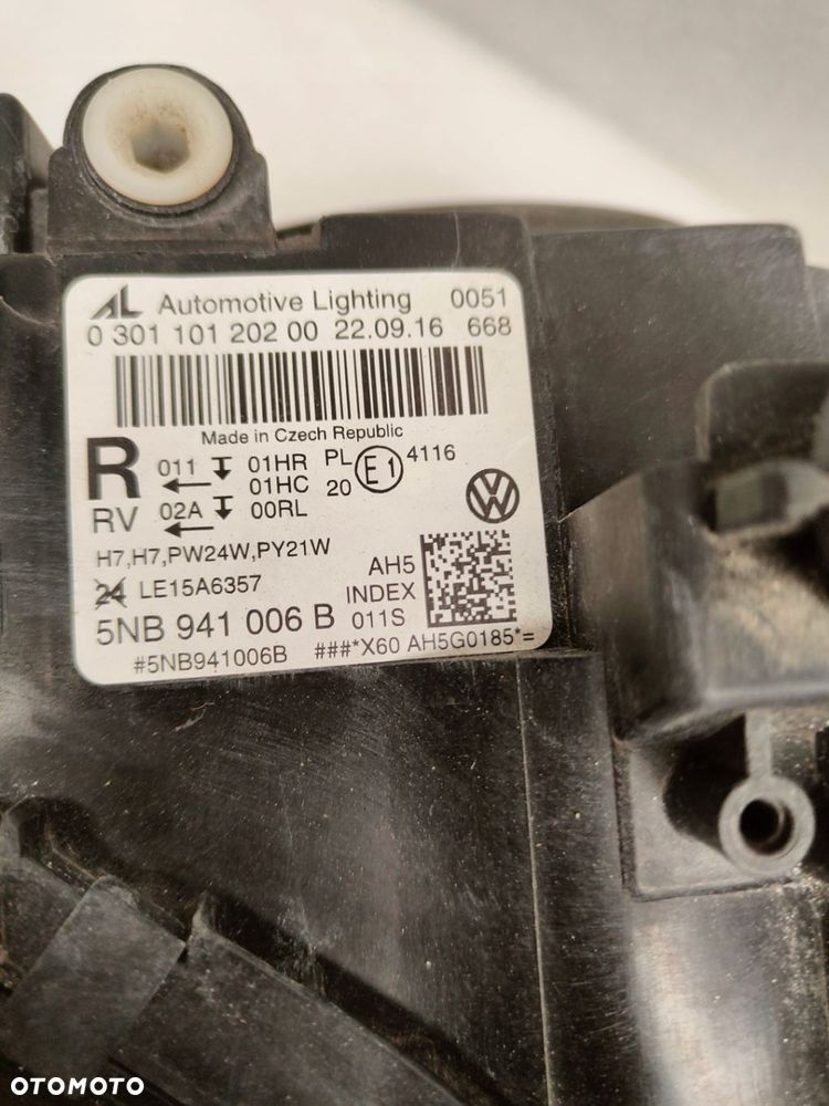 VW TIGUAN 5NB LAMPA ZW PRAWY PRZÓD 5NB941006B - 3