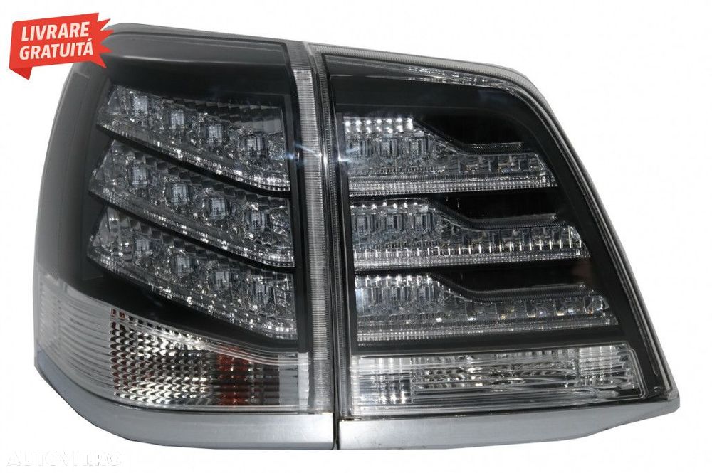 Stopuri LED Alb si Negru Toyota Land Cruiser FJ200 J200 (2007-2011) - 2