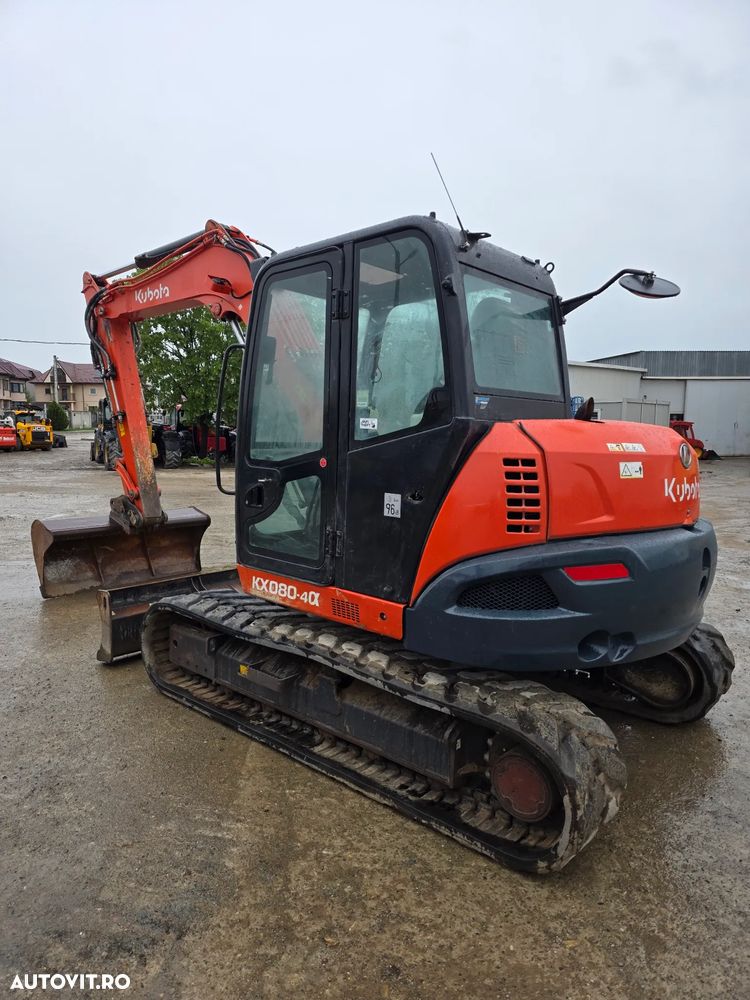 Kubota KX080-4 alpha excavator pe senile midiexcavator compact - 3