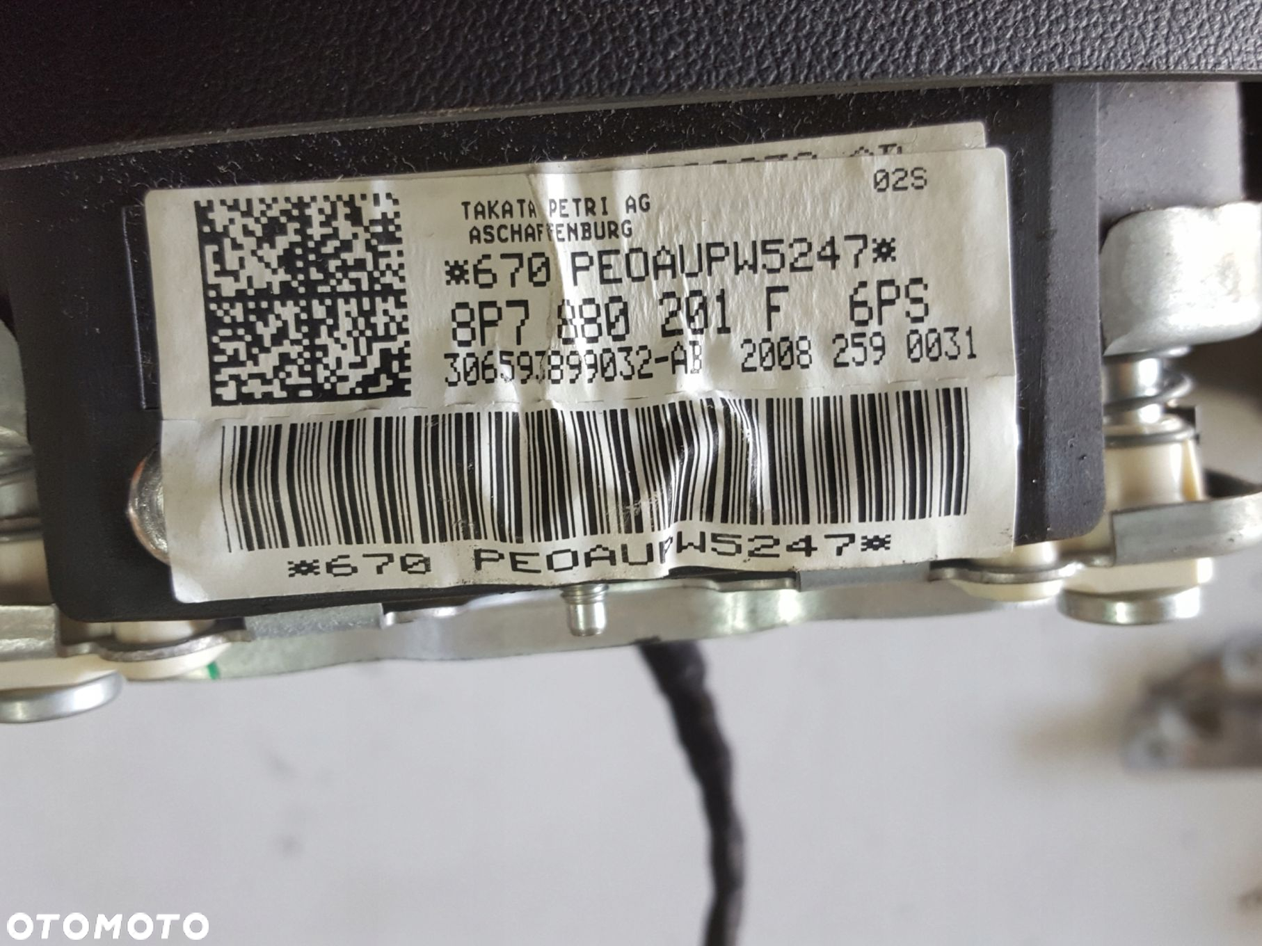 AUDI A3 8P LIFT 08-12r PODUSZKA AIRBAG KIEROWCY 4 RAM 8P7880201F - 6