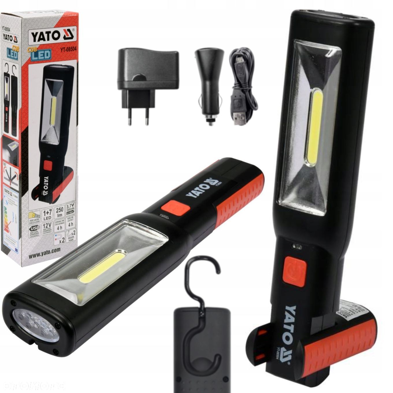 YATO LAMPA LATARKA AKUMULATOROWA WARSZTATOWA 3W 250lm COB LED YT-08504 - 1