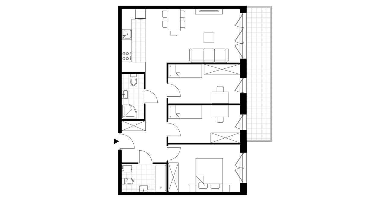 4-pokojowe mieszkanie 73m2 + balkon Bezpośrednio - Pełny obrazek: 3/11