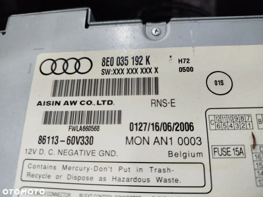 Audi A4 B7 radio nawigacja 2 DIN z kodem - 10