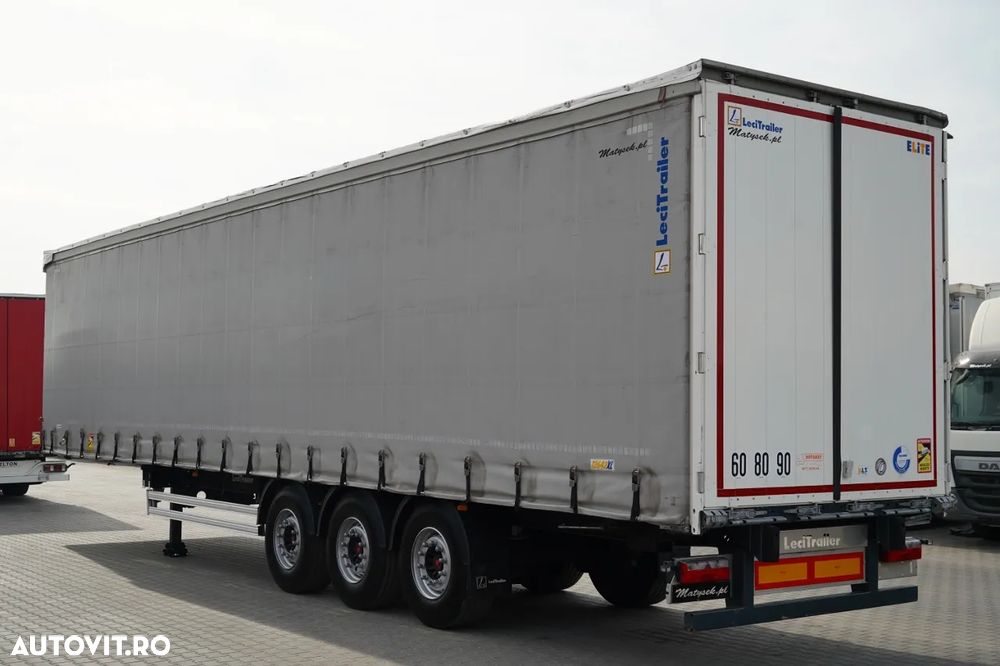 LeciTrailer CORTINĂ / STANDARD / PODEA PUTERNICĂ / AXĂ RIDICATĂ / ANVELOPE 100% / AXE - 6