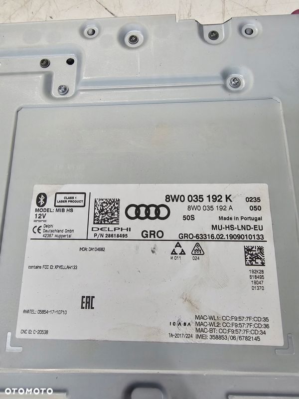 JEDNOSTKA CENTRALNA MIB AUDI A4 B9 A5 8W0035192K - 5