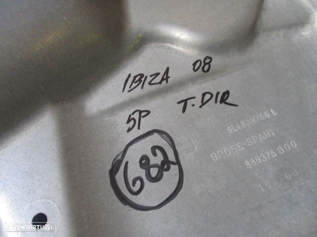Elevador Manual 6L4839752AE  6L4839756L SEAT IBIZA 2008 5P TD SEAT IBIZA 2008 1.2I 70CV 5P PRETO - 2