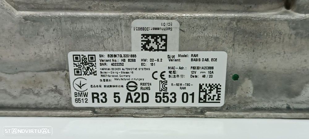 MÓDULO ELETRÓNICO BMW SERIE 1 LIM. (F40) 118D M SPORT - 3